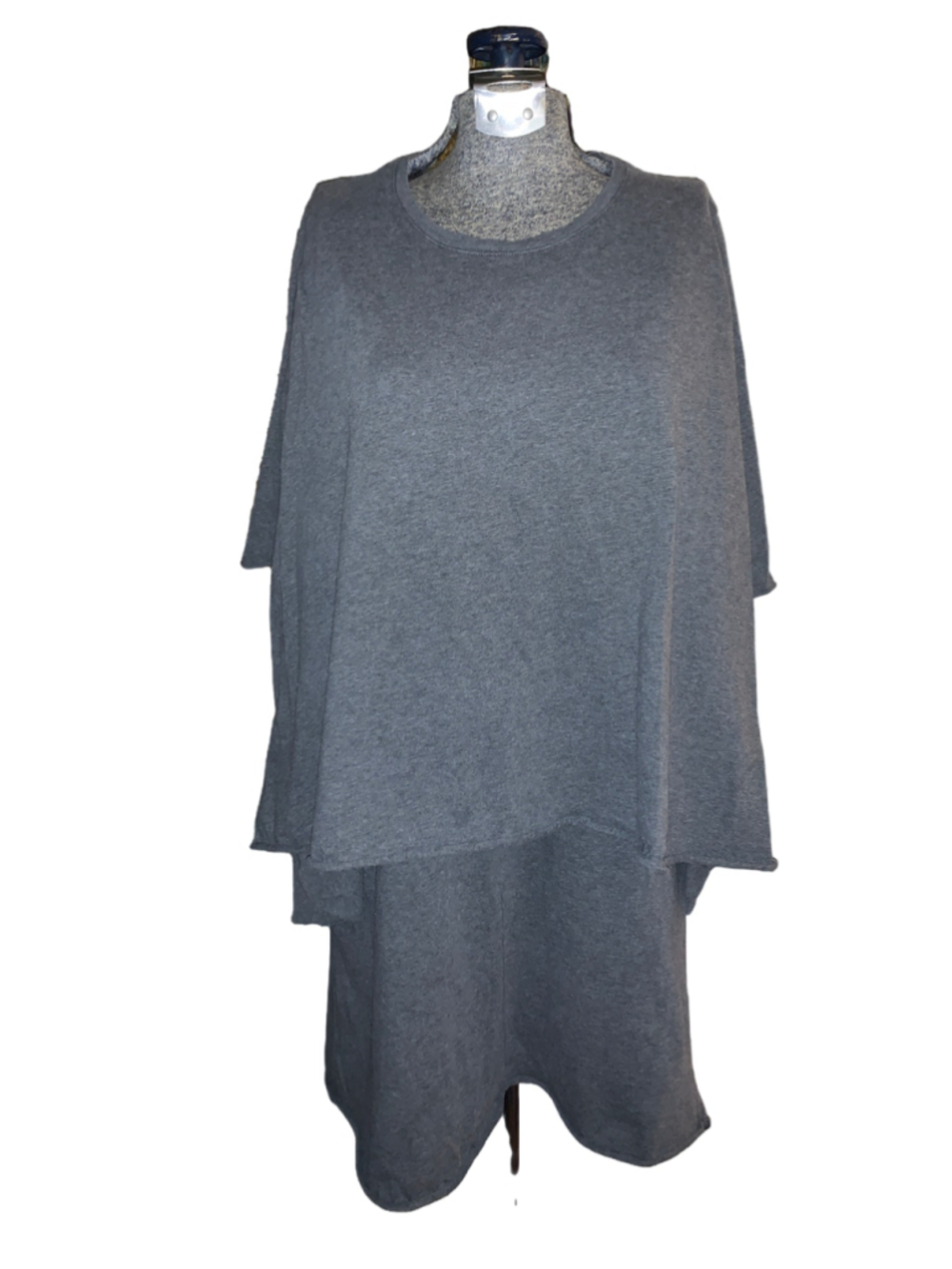 Women's COS Grey double layer front tee shirt Size M
